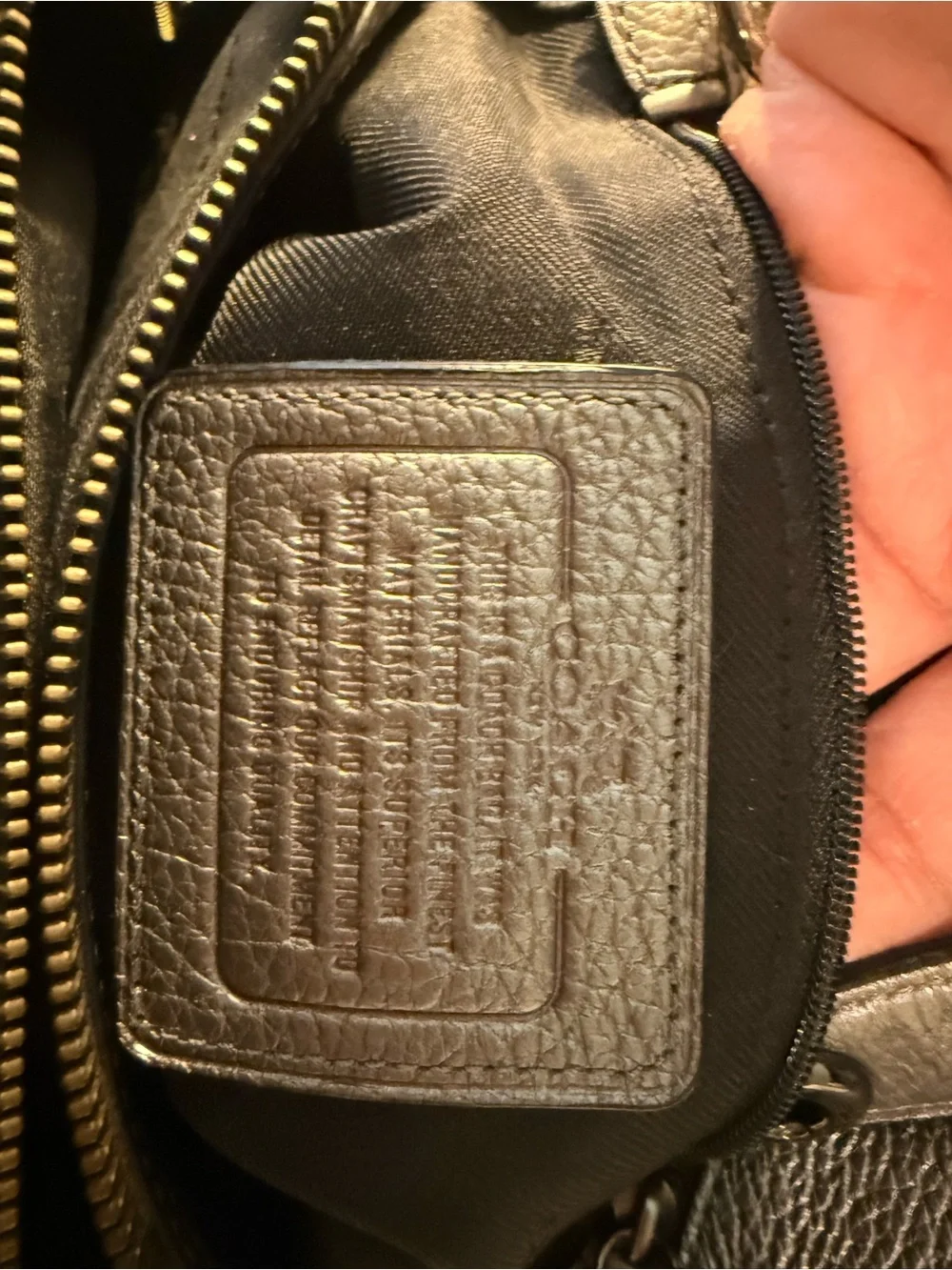 Coach satchel metallic